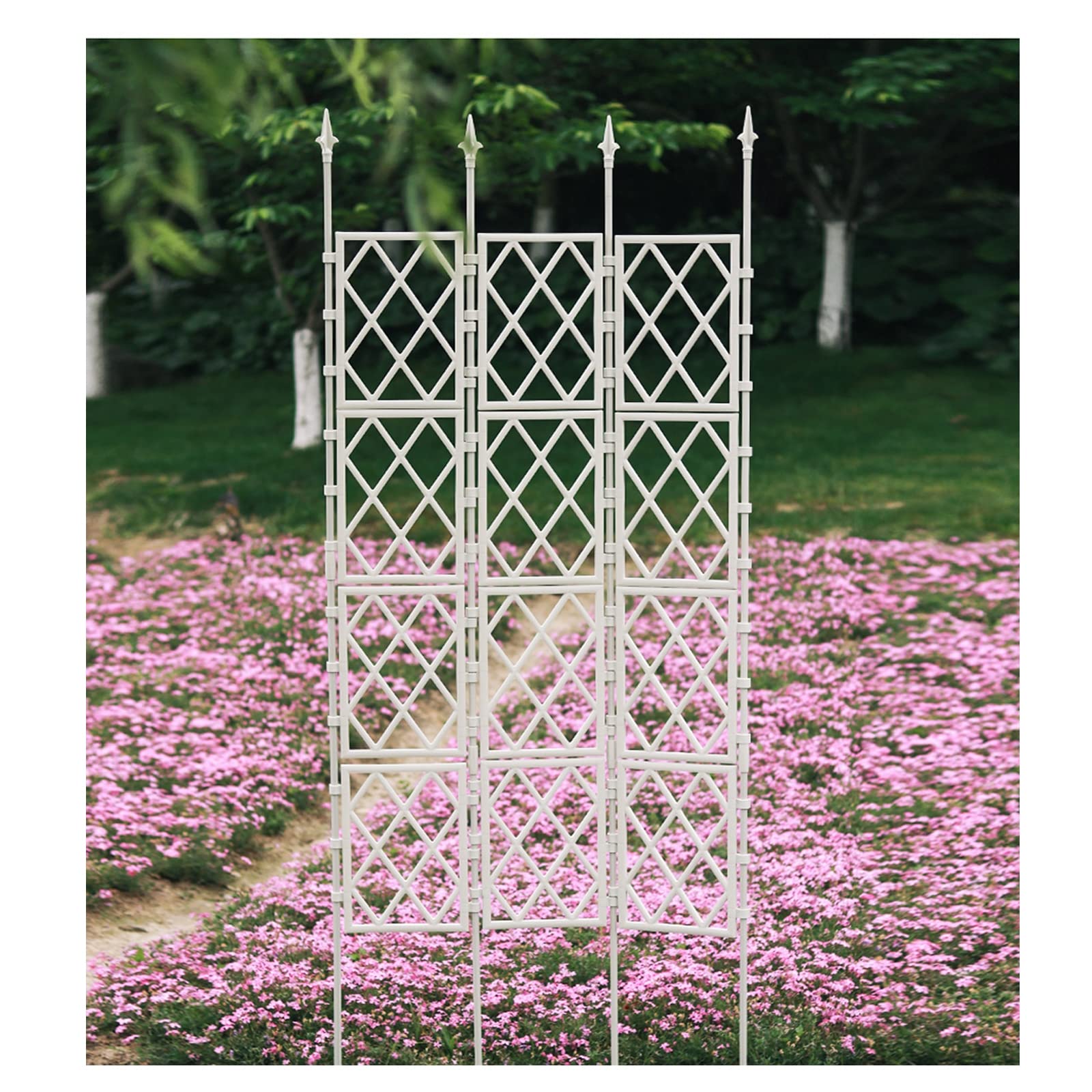 130 cm Metall-Garten-Rankgitter für Kletterpflanzen, ideal für Rosen, Gemüse und Blumen, stabiles Pflanzenklettergerüst, Turm für den Außenbereich, Gartendekoration, dekorative und funktionale