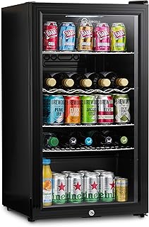 Subcold Super85 LED - Under-Counter Fridge | 85L Beer, Wine & Drinks Fridge | LED Light + Lock and Key | Energy Efficient (Black, 85L)…