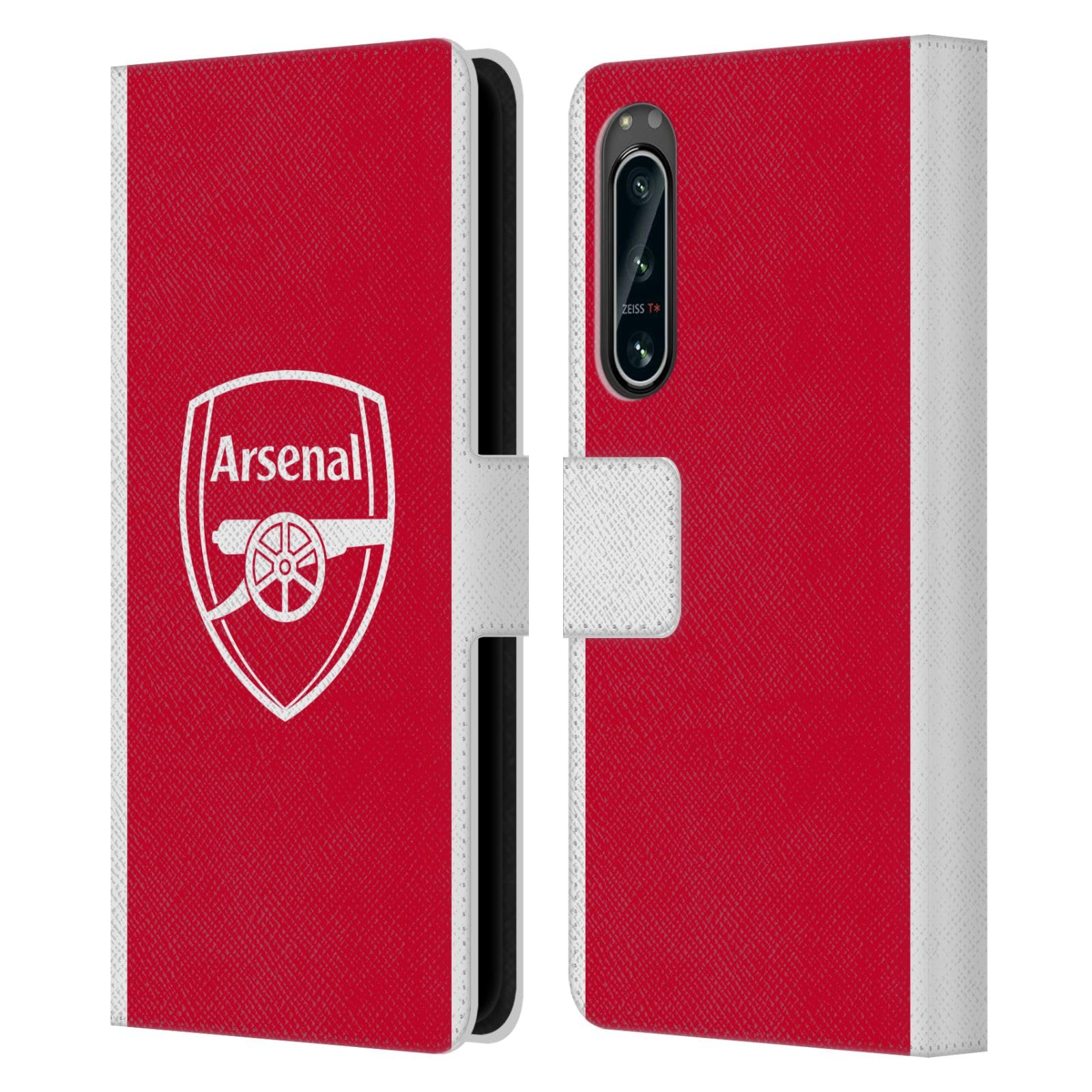 Head Case Designs Officially Licensed Arsenal FC Home 2025/26 Kit Leather Wallet Case Compatible With Sony Xperia 5 IV โ image 1