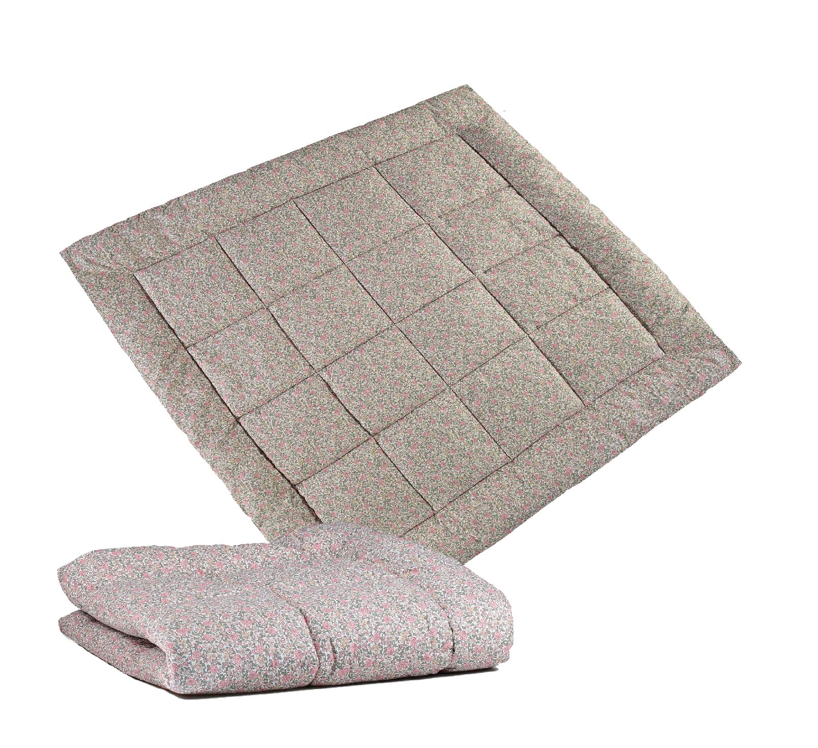 molis&co. Alfombra de Juegos para bebé. Alfombra Infantil extragrande 120x120cm plegable, portátil, Tapete de suelo para niños pequeños y bebés. Súper acolchada. OEKO TEX 100. (Peony, 120x120)