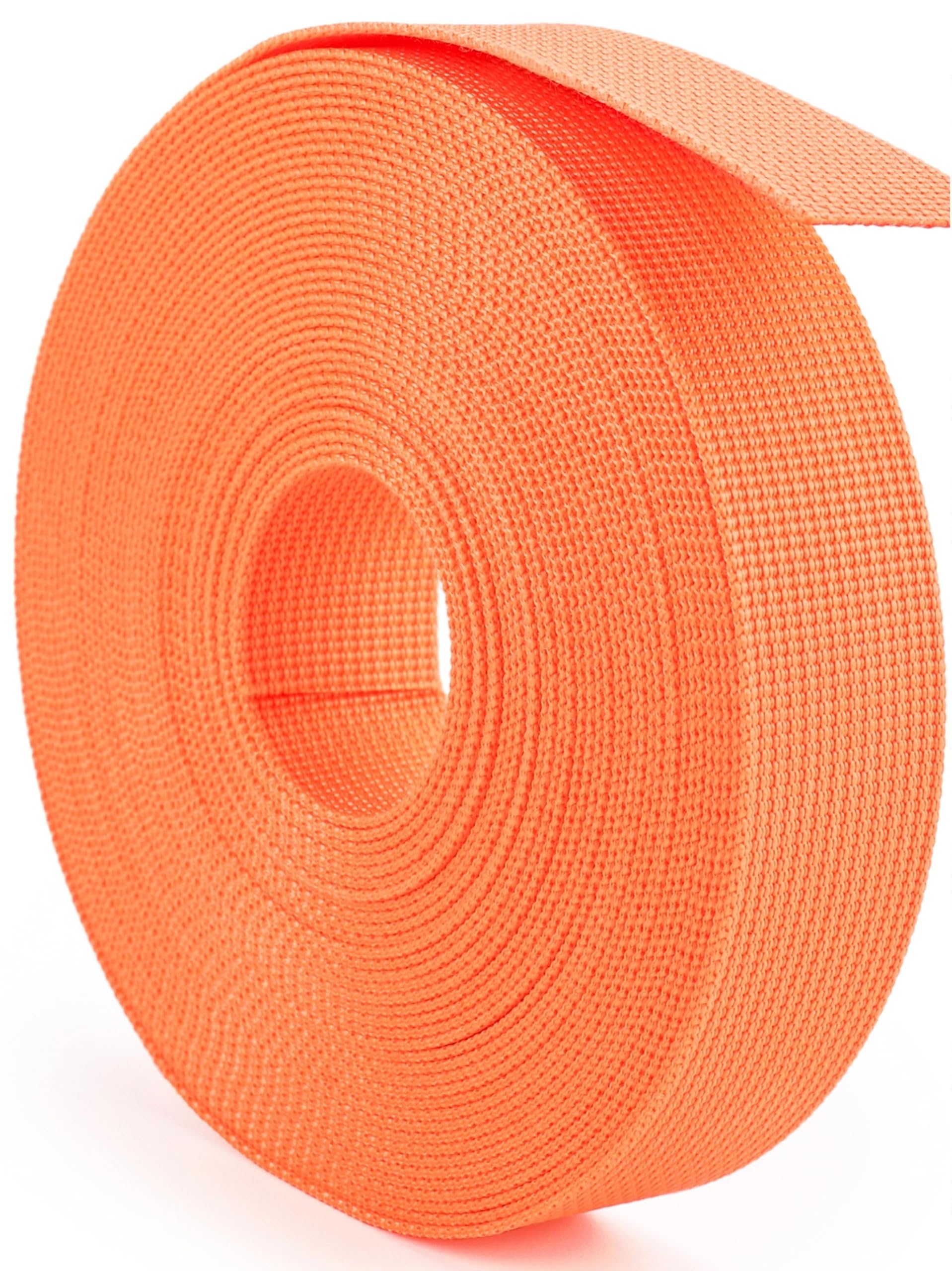 DEYACE 2 Inch Nylon Webbing Strap with Plastic Tri-Glide Slide Clips, 10 25 50 Yards Heavy Duty Nylon Strapping for Indoor or Outdoor Gear, DIY