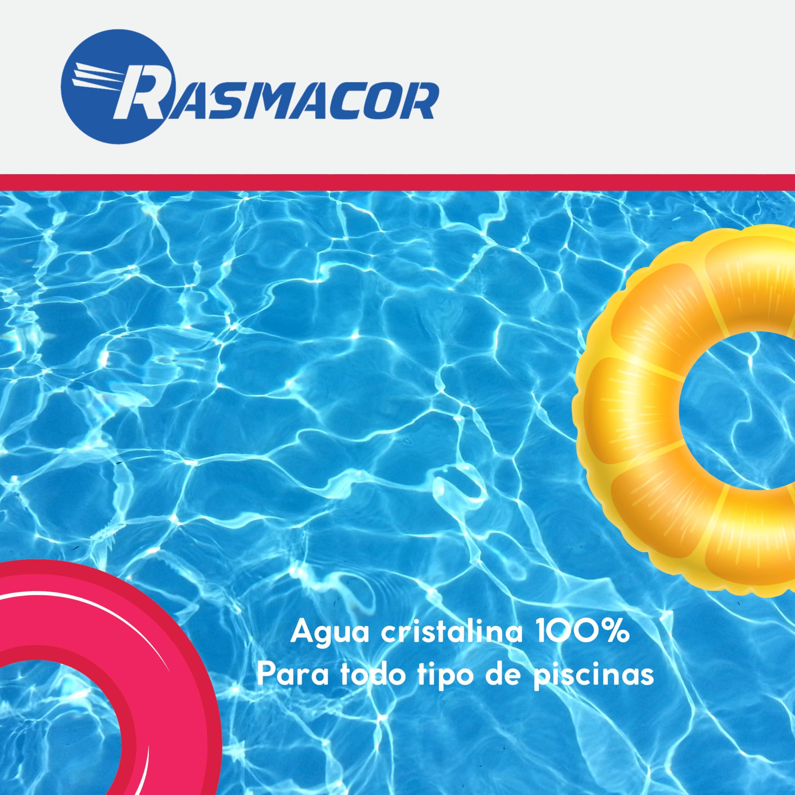 RASMACOR Pack 6 Unidades Floculante Gel monodosis | Gel para Piscina | Limpiador y clarificador de Agua para Piscinas | Transparencia Total del Agua | Distribuido