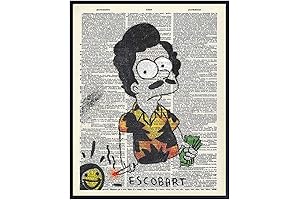 Pablo Escobar Graffiti Street Art - Dictionary Wall Art