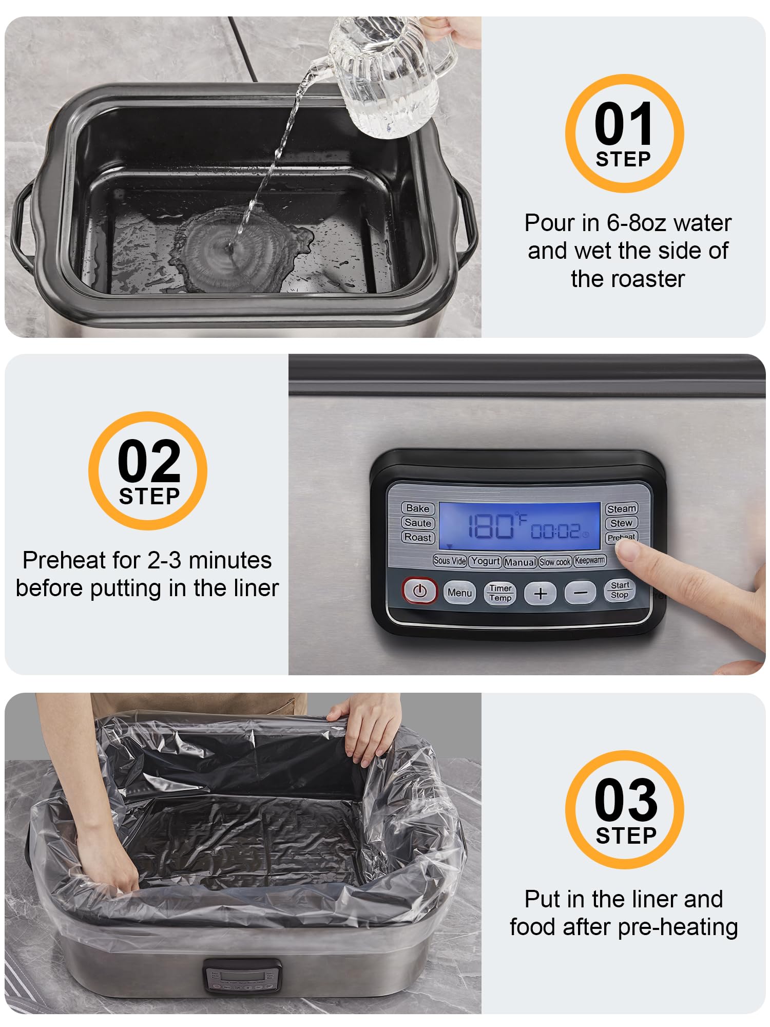 SMARTAKE Roaster Liners - Instant Cleanup! -9 SMARTAKE Roaster Liners - Instant Cleanup! -9