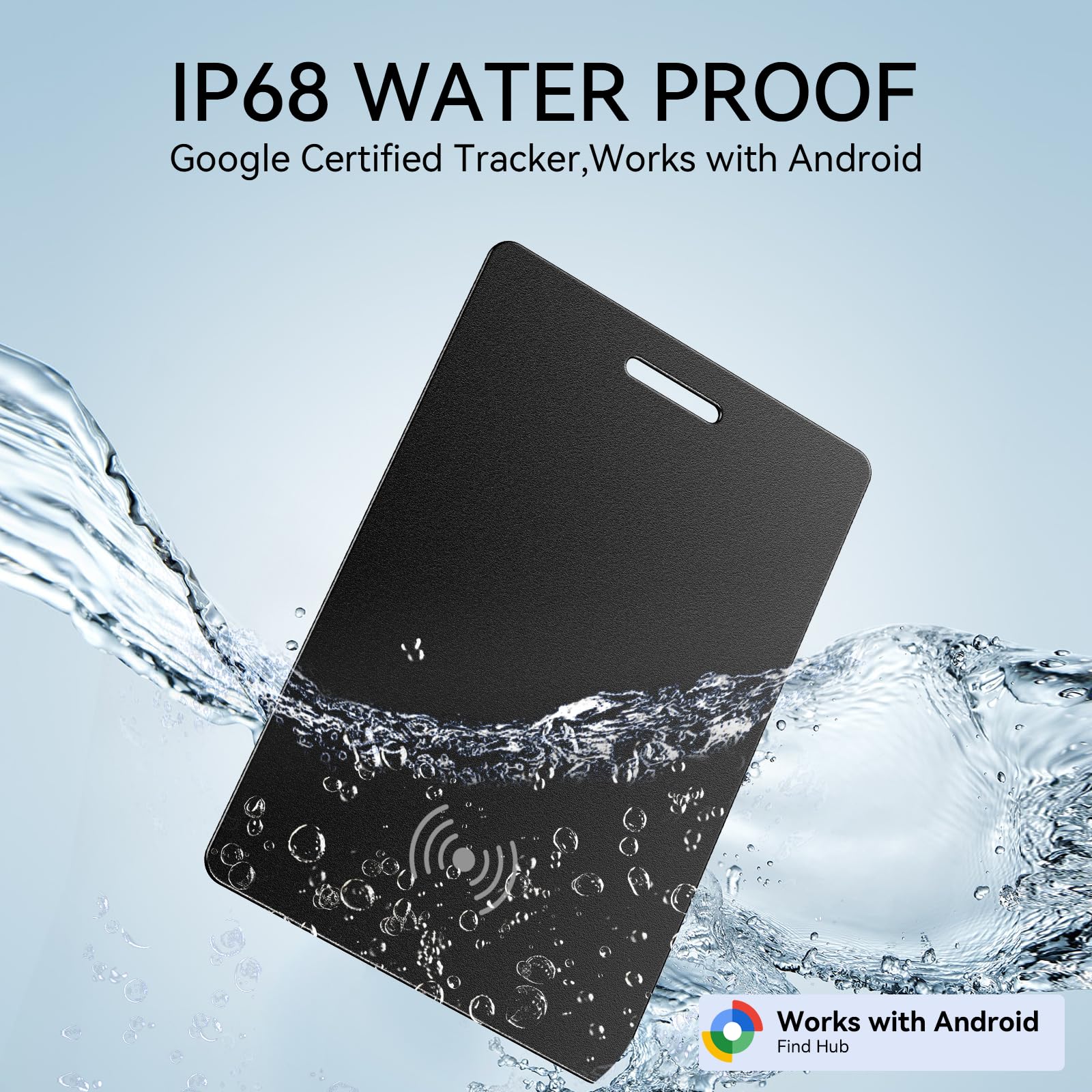 Android Air Tag Carta Wallet Tracker Thin 1.8MM,Smart Tag Card Funzioni Trova di Google (solo Android) localizzatore gps per Android IP68 Impermeabile Bluetooth tracker per Portafogli, Passaporti