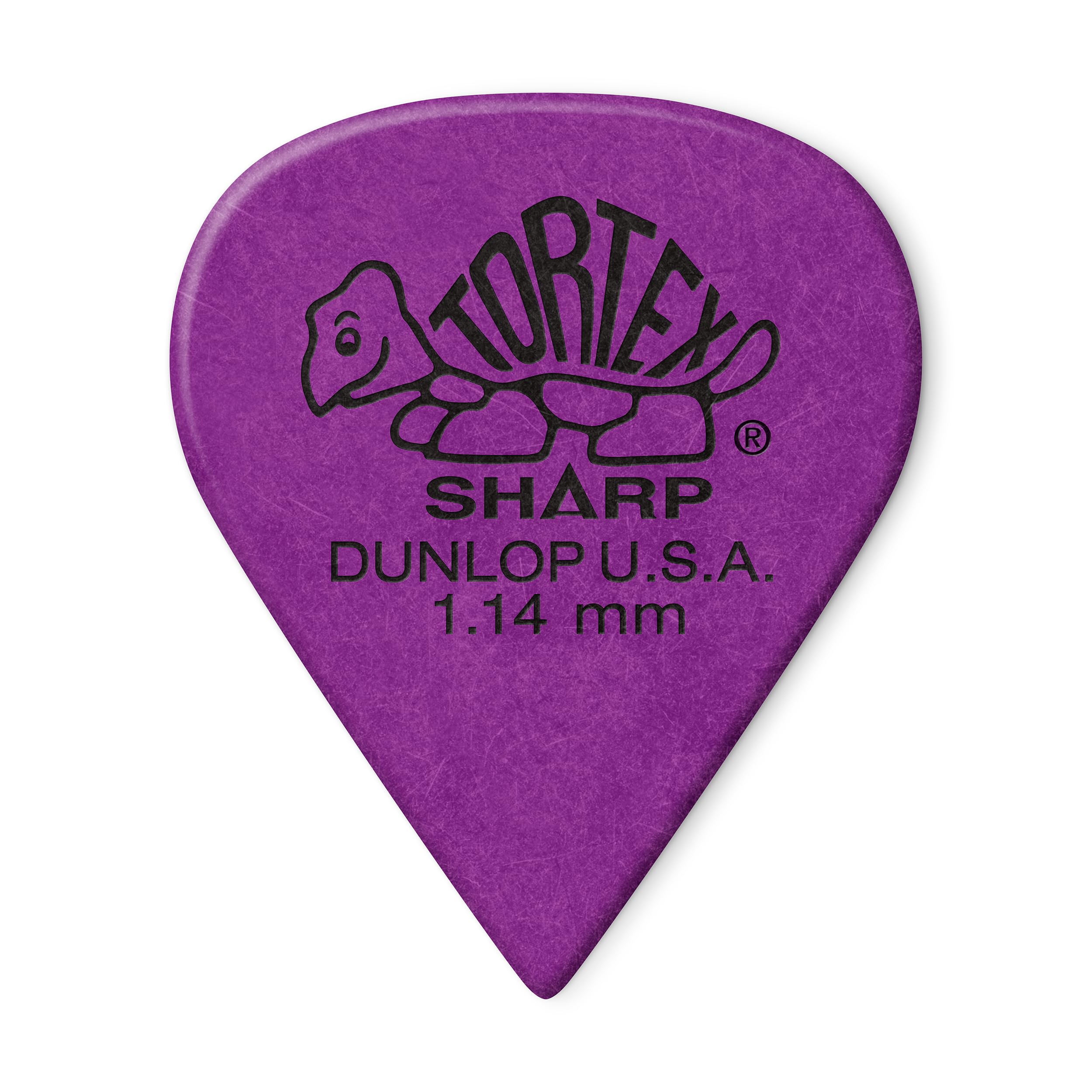 Dunlop 412P114 Tortex Sharp Pick 1.14 mm Plectrums (Pack of 12)