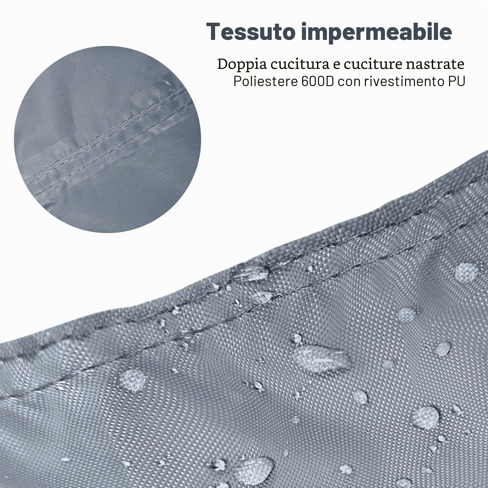 Copertura impermeabile per motore fuoribordo 600D, resistente allo sbiadimento, per barca, per motore da 50 a 115 CV, grigio