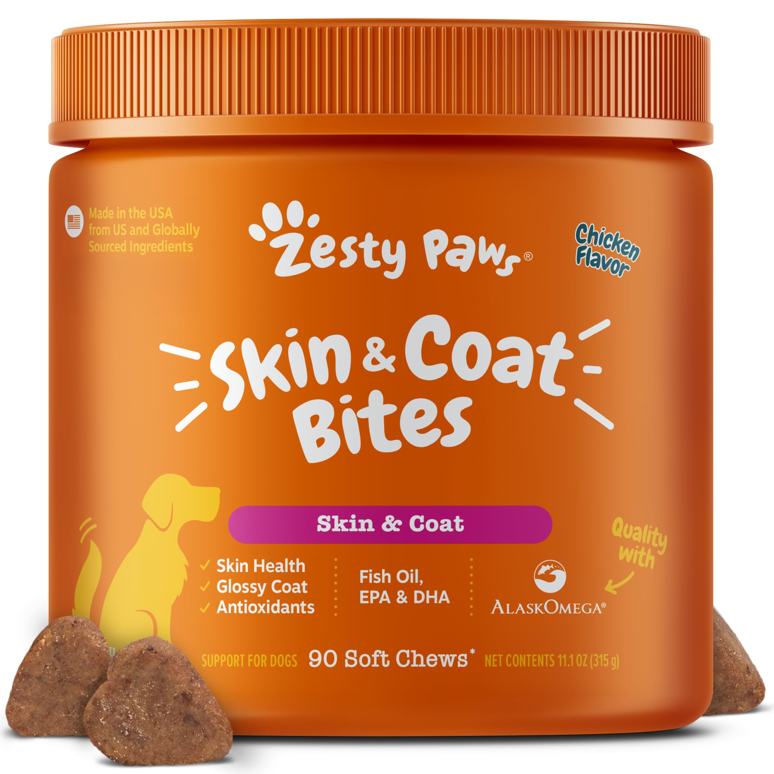 Zesty Paws Omega 3 Alaskan Fish Oil Chew Treats
