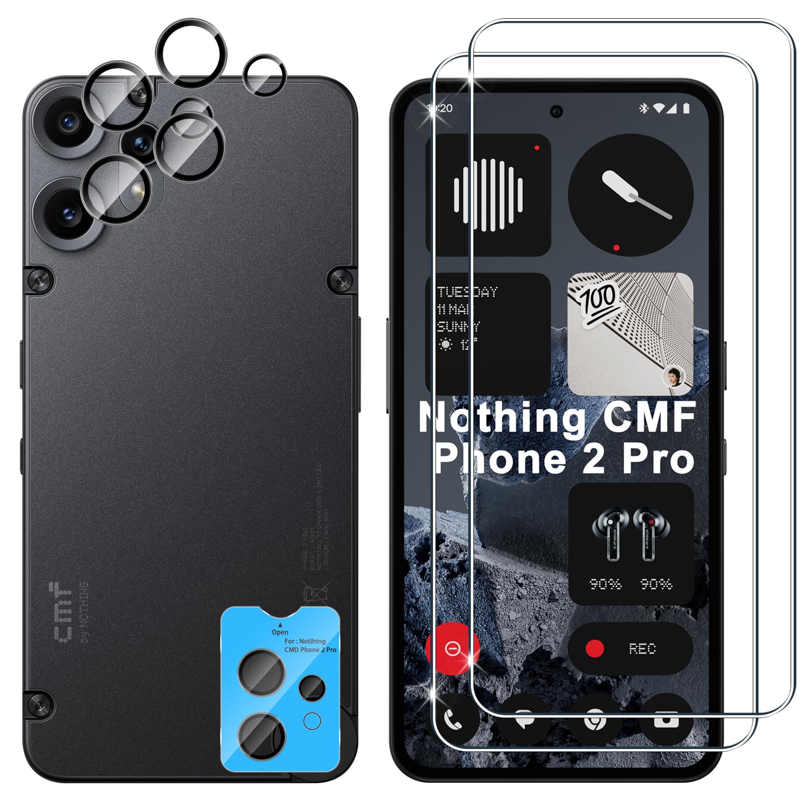 Hoesje-vriendelijke Screenprotector 2 Stück Hydrogel Film Für Nothing CMF Phone 2 Pro (6.77), Schutzfolie Hydrogel Schermprotector