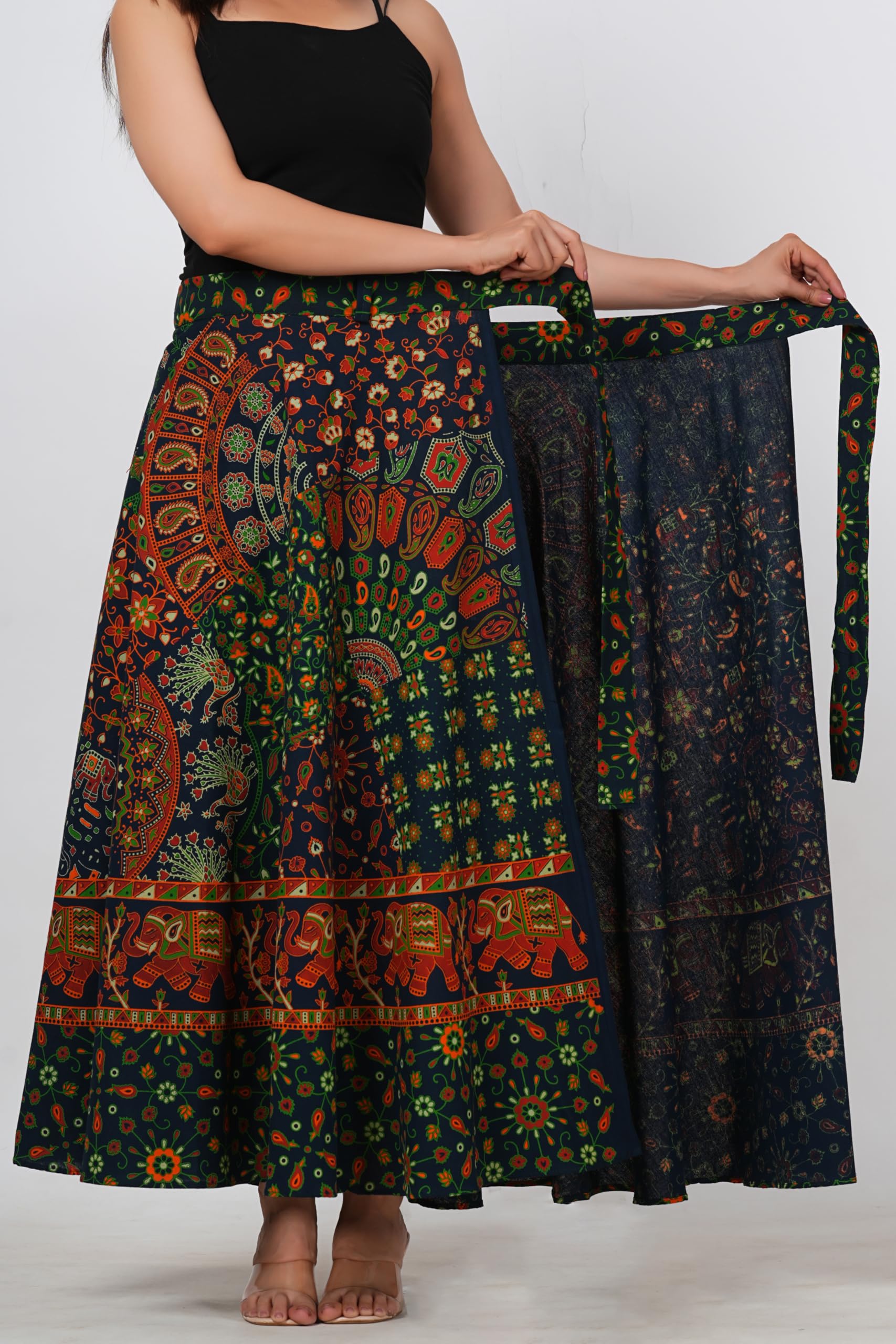 sahaj paridhan Jaipuri Print Cotton Wrapskirt-picture-13