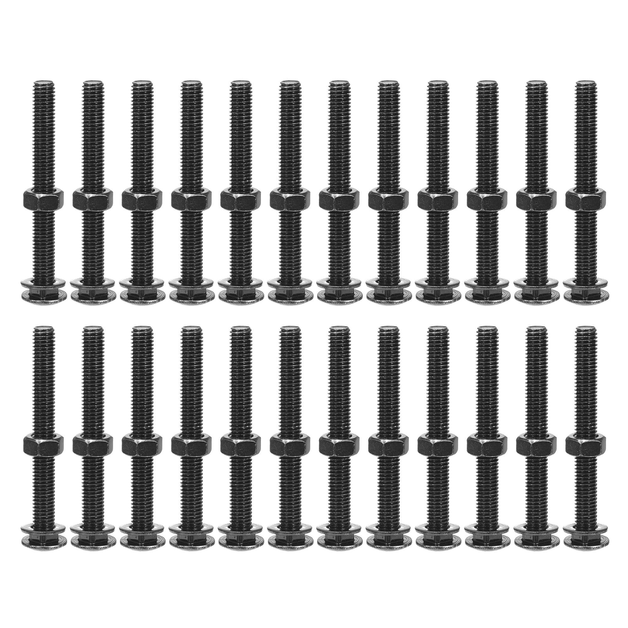 Tornillos de cuello cuadrado M8 de acero inoxidable 304 negro de alta resistencia 8