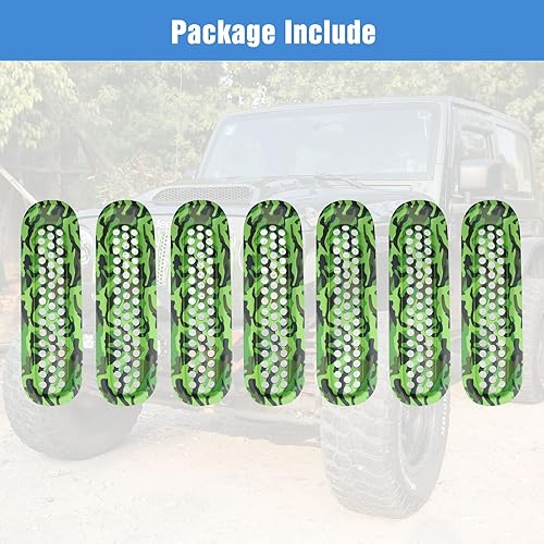 Miniatura 7 de Para Jeep Wrangler JK Parrilla Inserts, cubierta de rejilla frontal de malla protectora con clip para Jeep Wrangler JK JKU Unlimited Sport Freedom