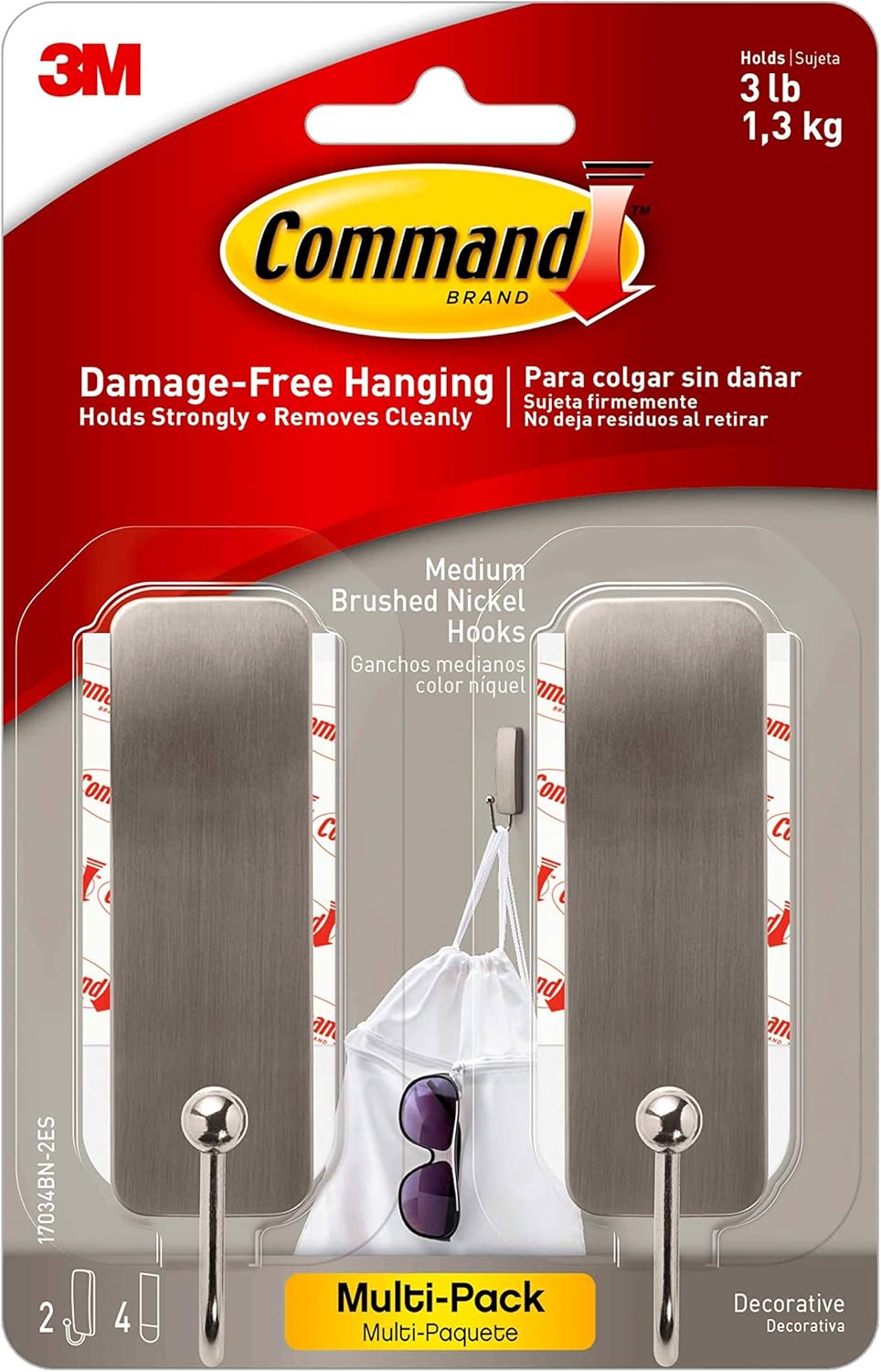 Command Medium Decorative Wall Hooks, Damage Free Hanging
