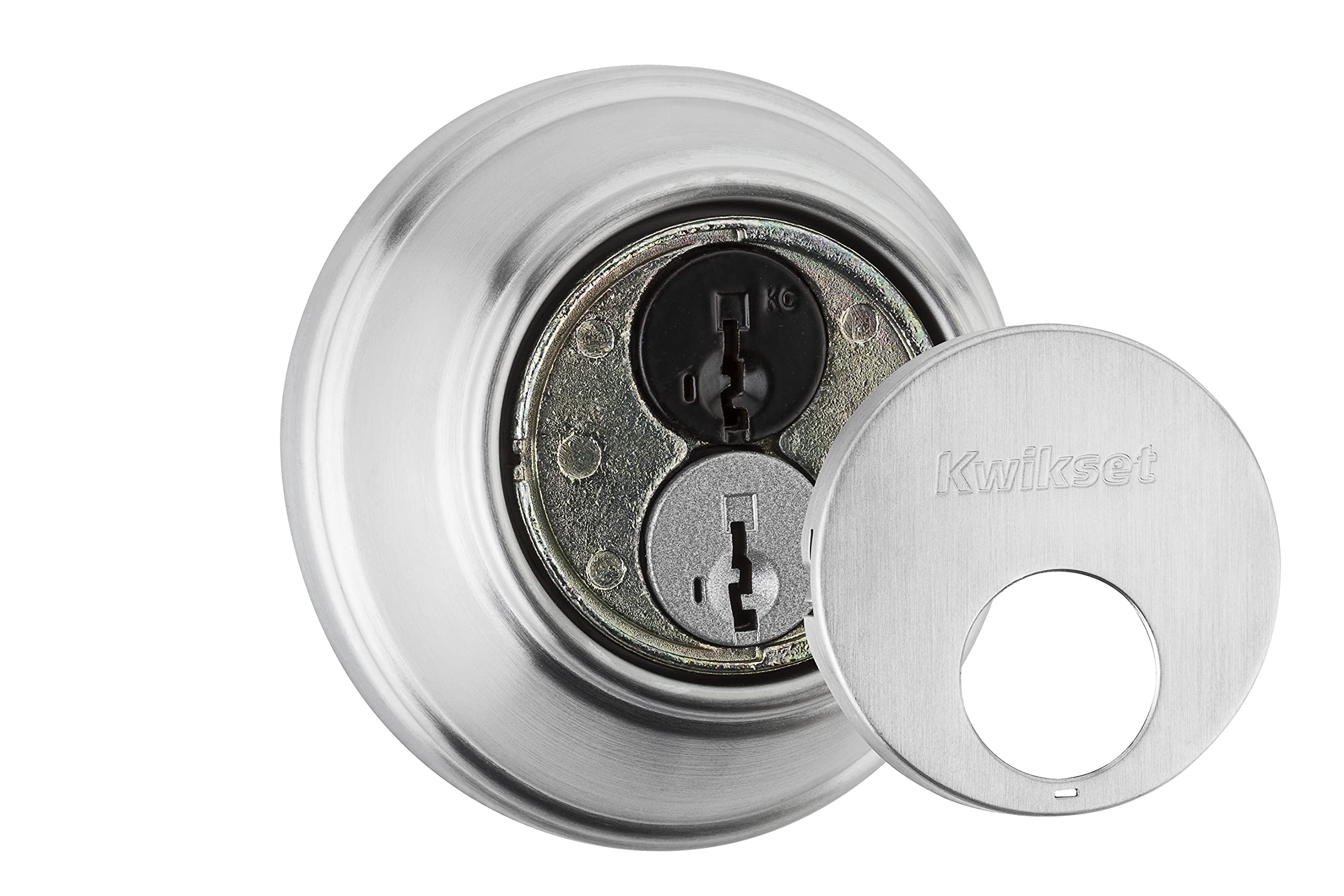 Cerradura Cerrojo 660 Cilindro Sencillo Cromo Satinado | Kwikset Cerraduras Para Puertas, Cerraduras Electrónicas