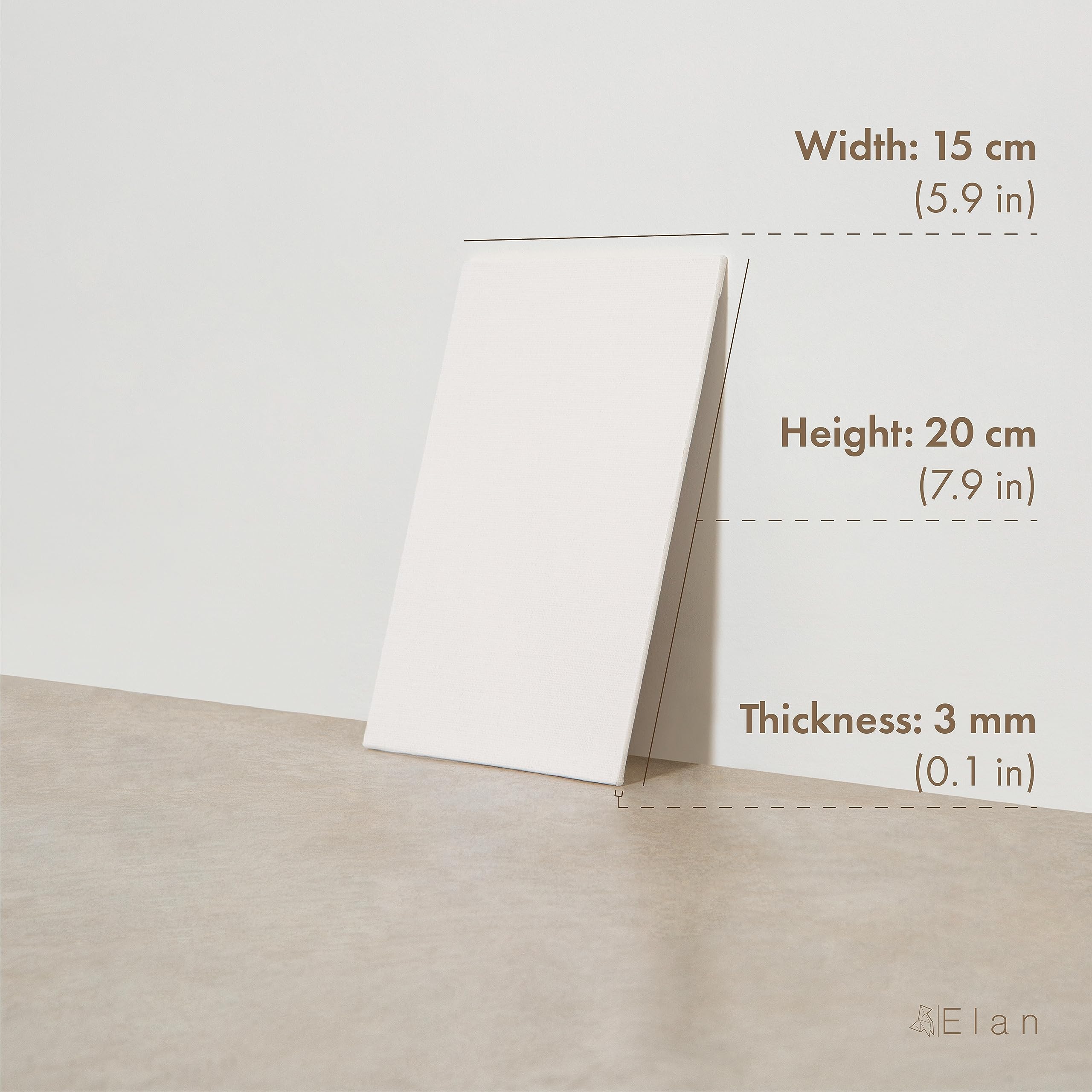 Elan Canvas Boards for Painting 5.9x7.9 Inch, 12-Pack 100% Cotton Acid-Free Blank Canvases for Painting 8oz, Triple Primed 5.9x7.9 Canvas Panels