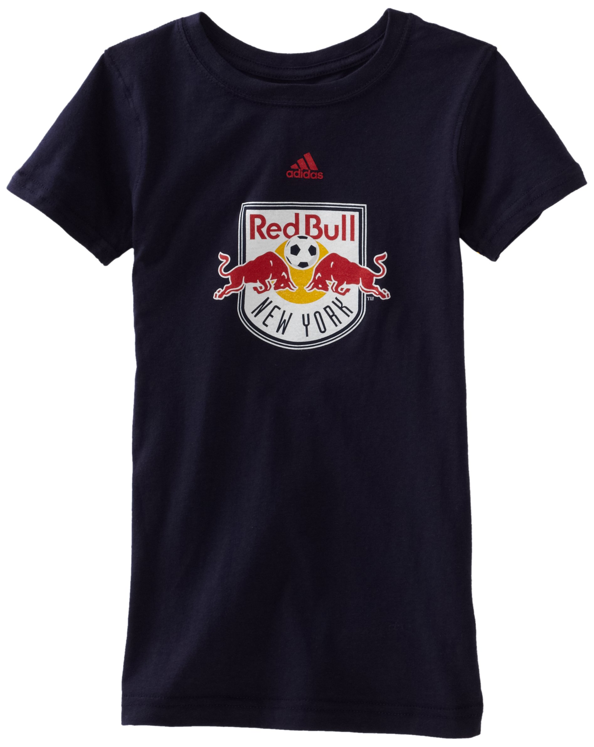 MLS New York Red Bulls Primary Logo Fashion Fit Short Sleeve T-Shirt, 7-16 Girls