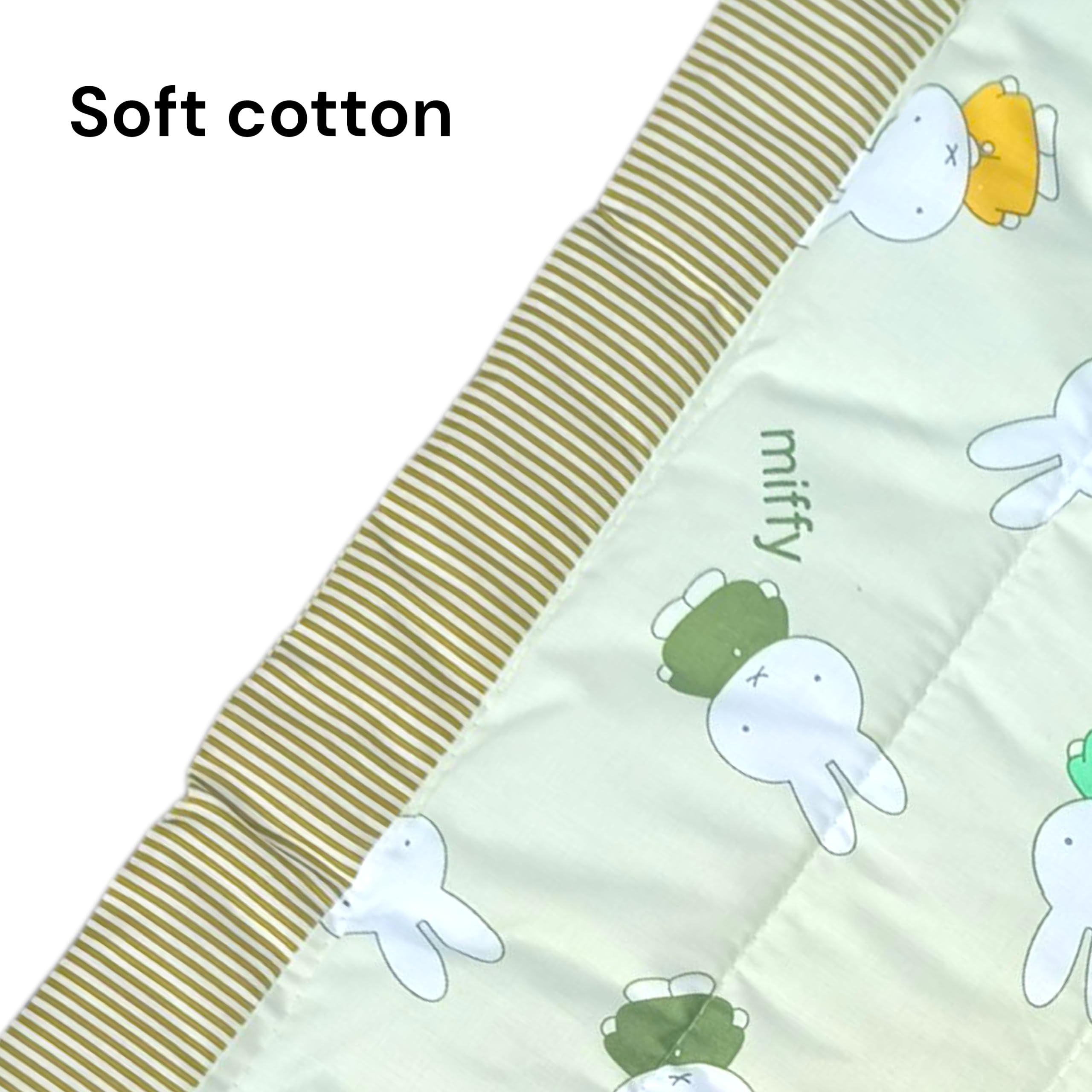 Fabrify Soft Cotton Newborn Baby Godadi, Baby Bed, Mattress, Rilka, Bedsheet Combo Set Soft Cotton godi, Godari, Baby Bed, Crib Sheet (Blue) (Green) 1