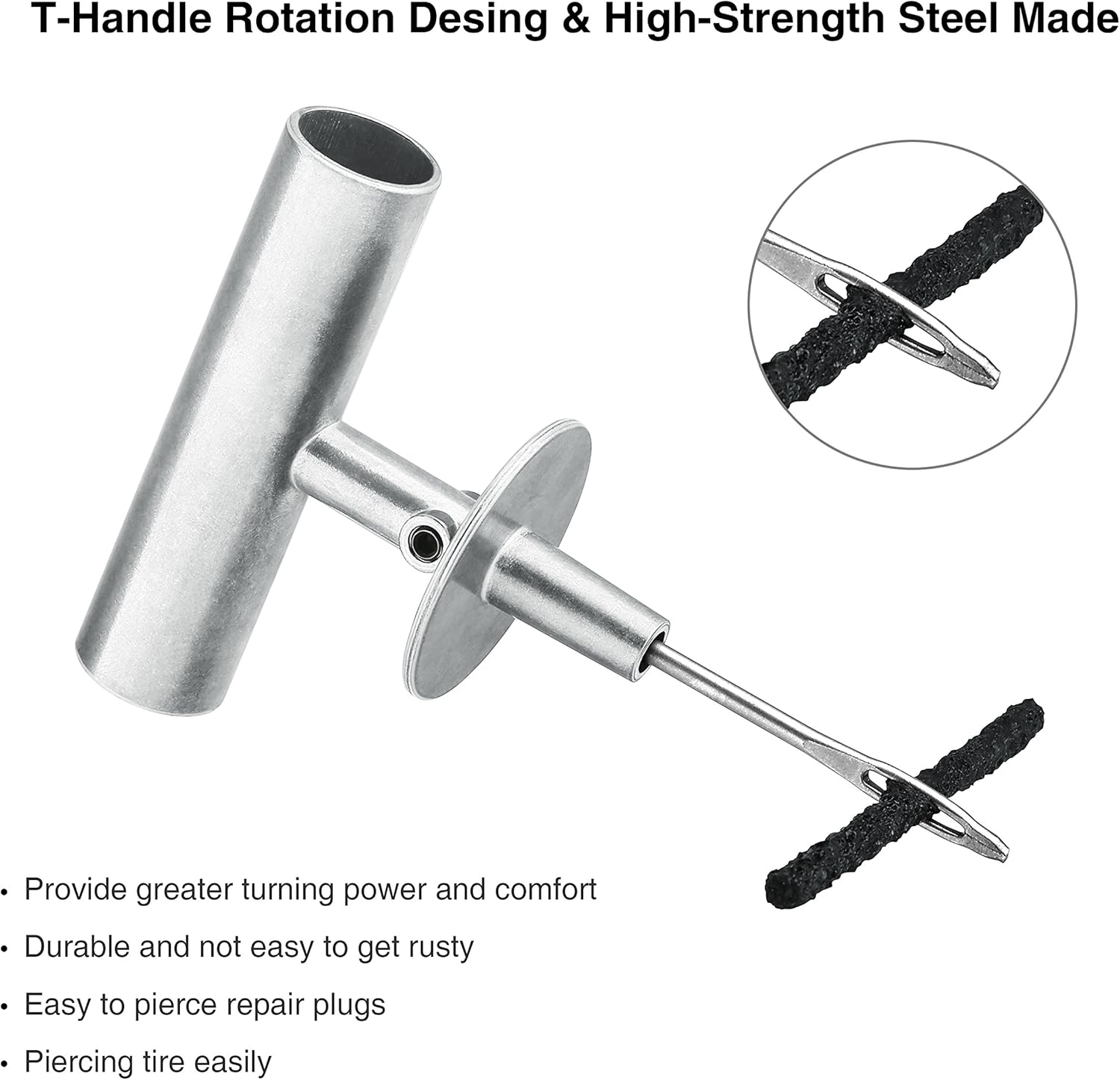 AU TOWN Tire Repair Kit - 67pcs Heavy Duty Tire Plug Kit, Universal Tire Repair Tools to Fix Punctures and Plug Flats Patch Kit for car Motorcycle, Truck, ARB，ATV, Tractor, RV, SUV, Trailer : Automotive