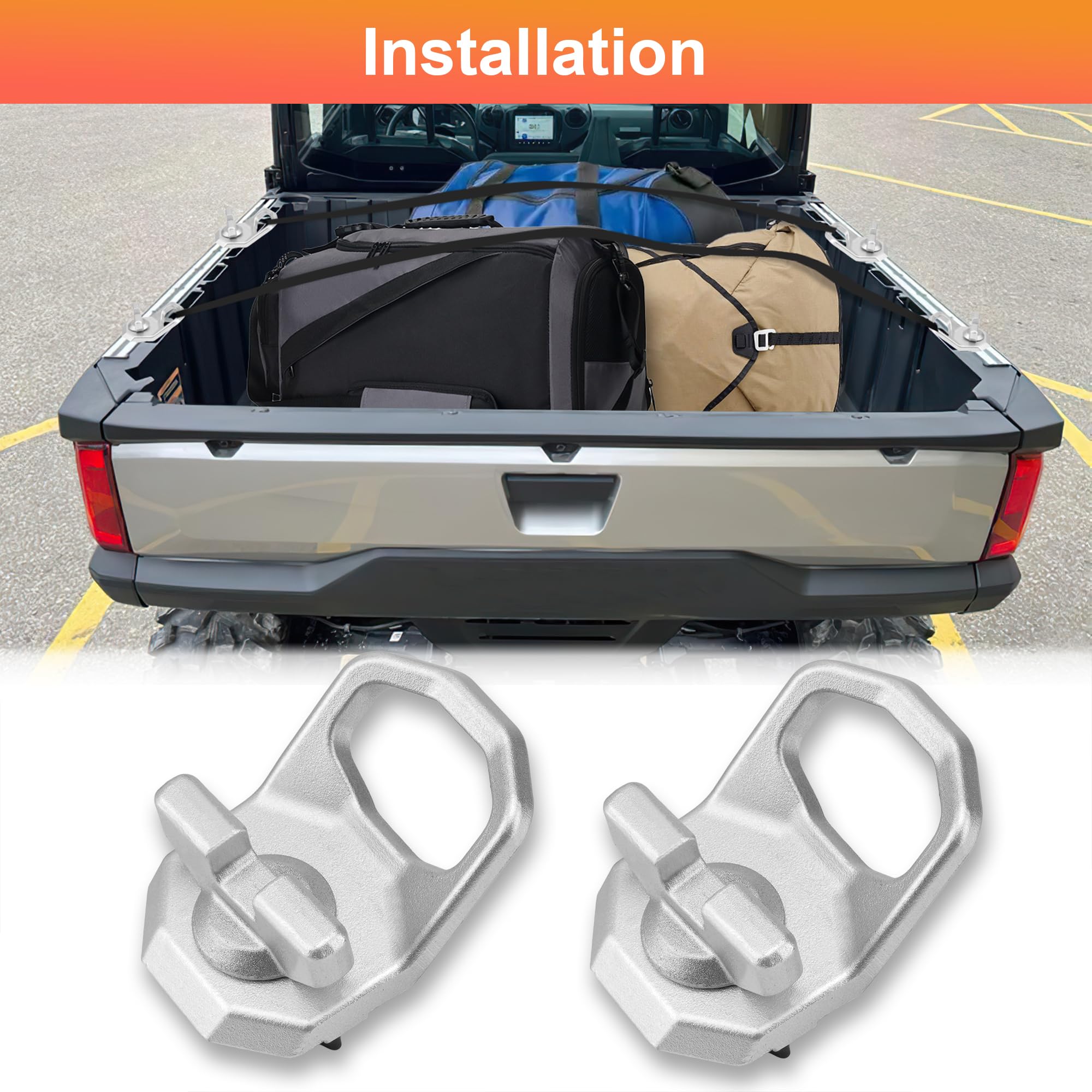 Set of 2 Lock and Ride Max D-Rings Compatible with Polaris