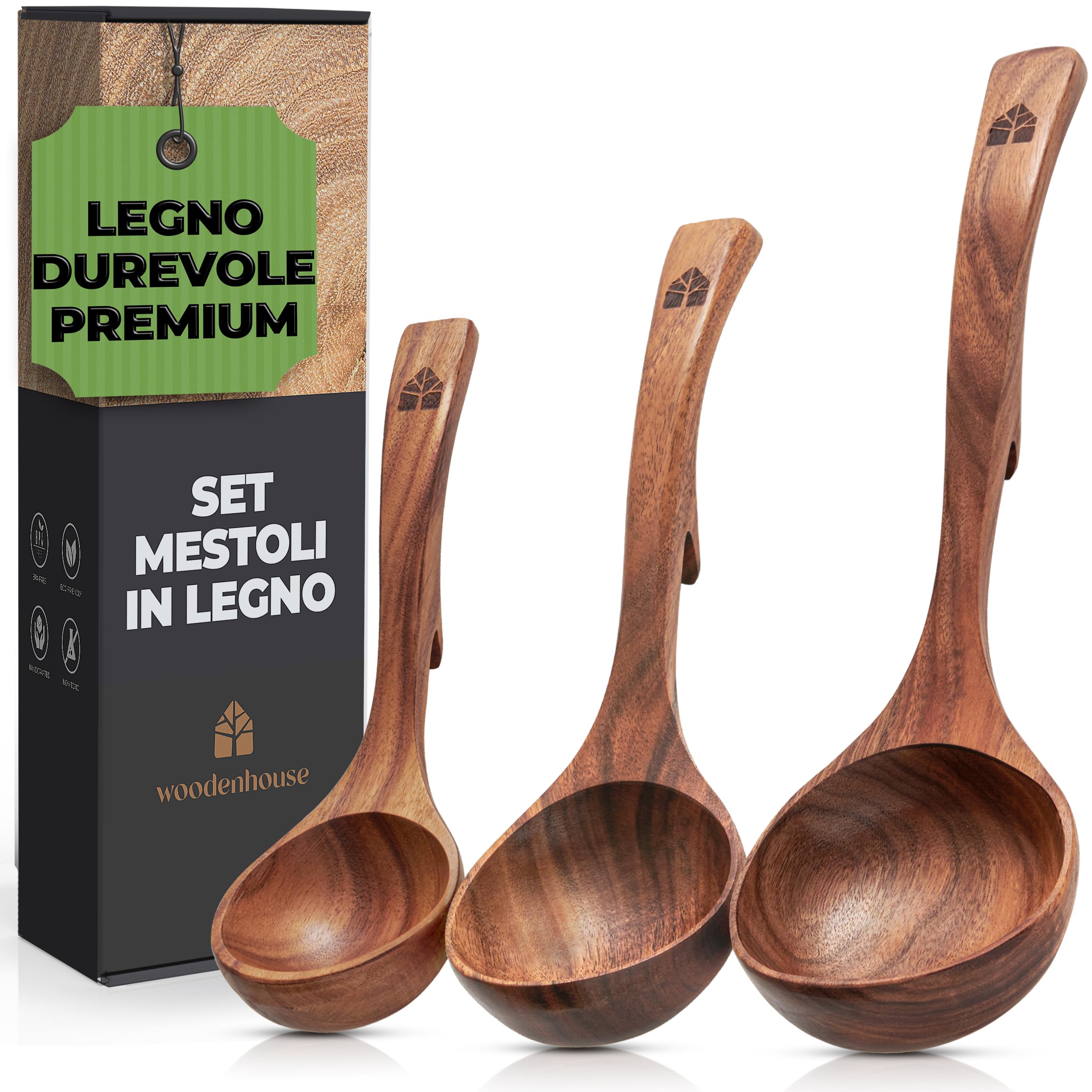 Set 2 Mestoli Da Zuppa In Acciaio Inox Oro: Con Cucchiaio Forato Per Servire E Scolare - 2