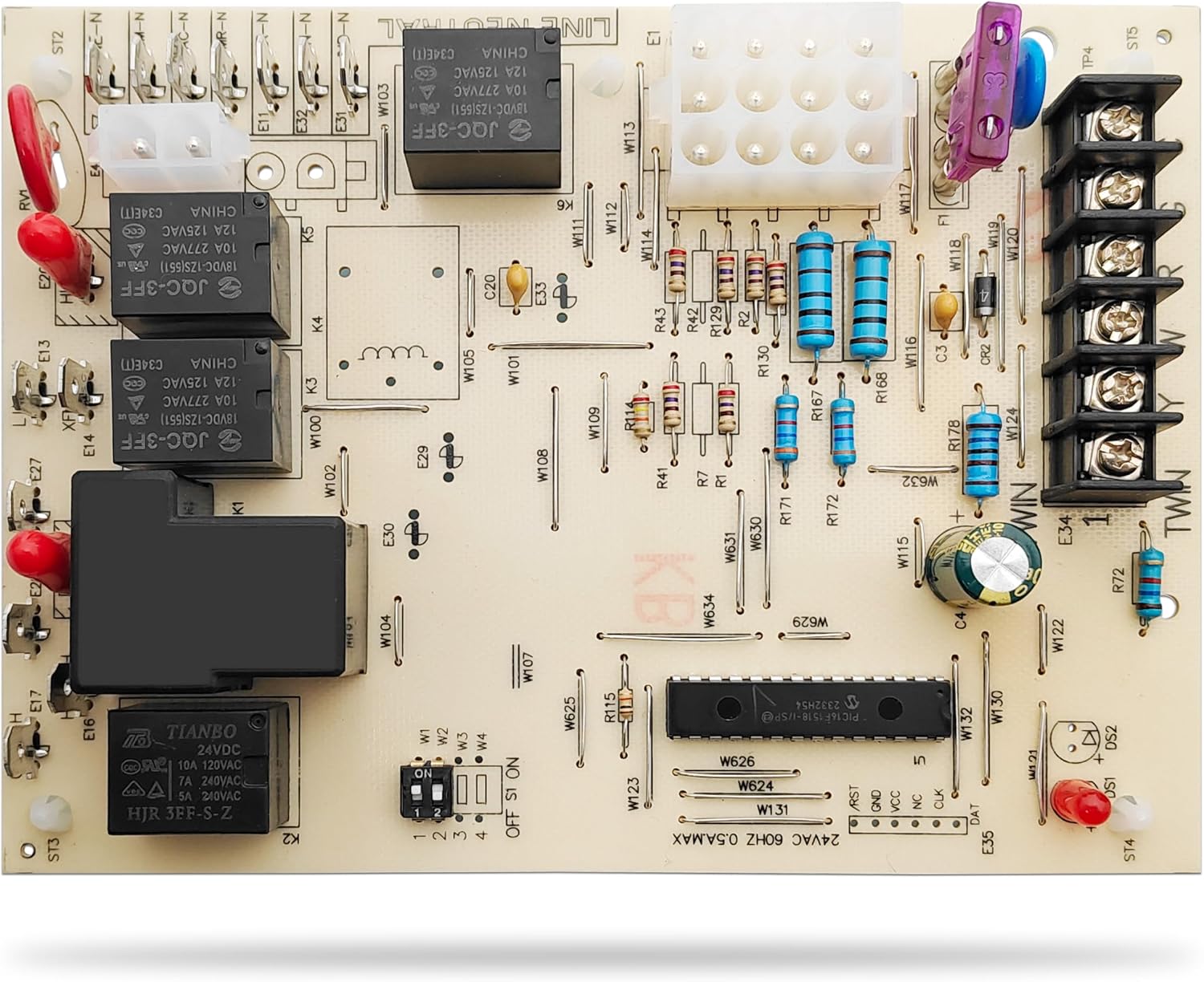50A55-743 white Control Board Replacement for 0130F00005/50A55-289/PCBBF110 | Replacement for Amana/Goodman Furnace Control Circuit Board 0130F00005S/50T55-289/B1809926/PCBBF110S/PCBBF112/PCBBF123S