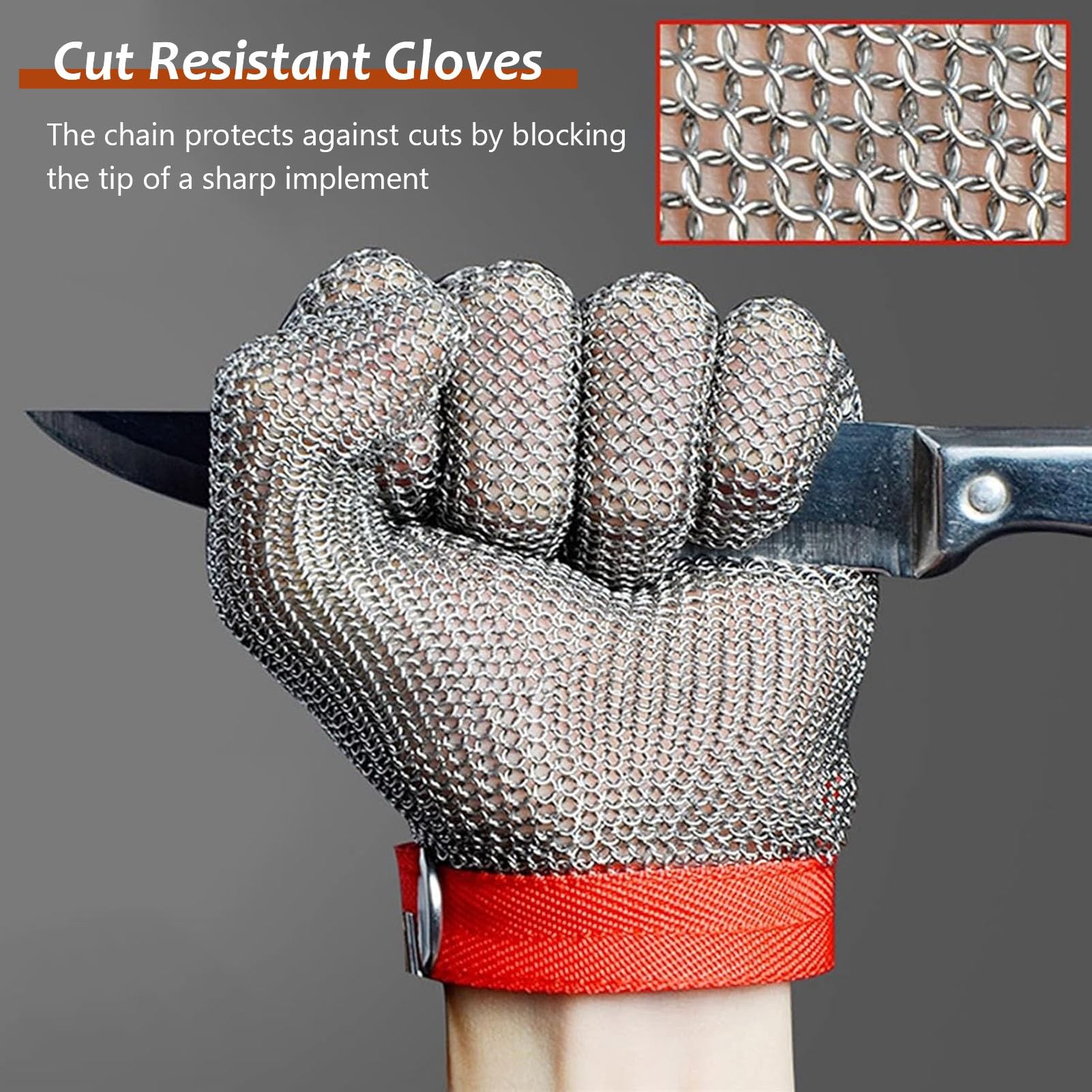 Guantes De Cota De Malla De Acero Inoxidable 316L Aptos Para Alimentos, Guantes A Prueba De Cortes Para Rebanar, Cortar En Cubitos, Carnicería, Uso En Cocina(2 pcs,XXS)
