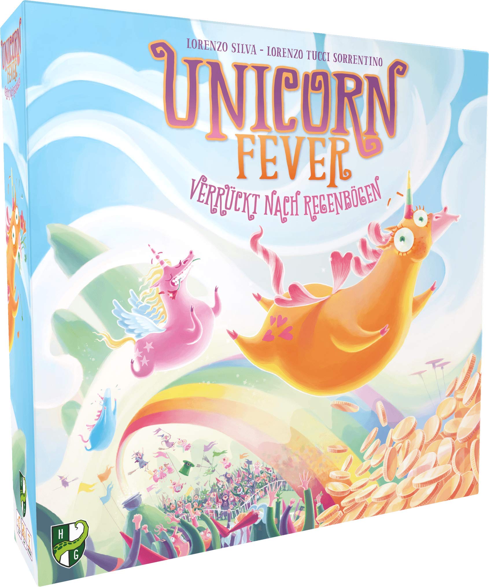 Heidelberger Spieleverlag Unicorn Fever Gioco da tavolo: 2-6 giocatori, dai 14 anni in su, strategia, tema unicorno
