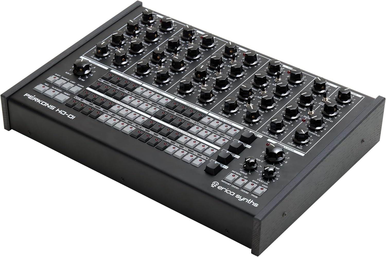 Erica Synths Perkons HD-01 Drum Machine and Rhythm Synthesizer - Black