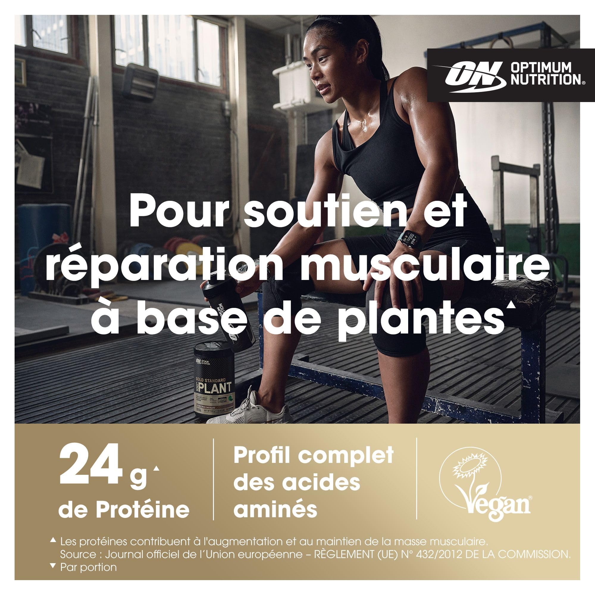 Optimum Nutrition Gold Standard 100% Protéine Végétale, Goût Double Chocolat Riche, 684g, 20 Doses