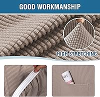 Vista 34 de H.VERSAILTEX Multi-Pieces Sofa Covers Stretch Couch Covers Form Fitted Seats and Back Cushions Covers