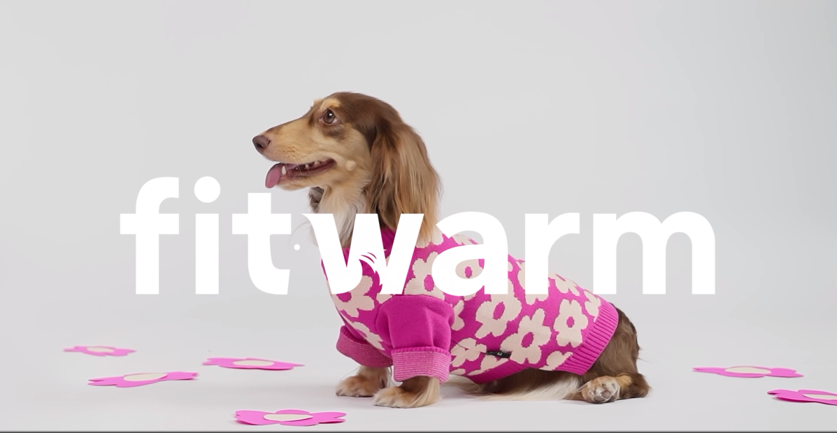 Fitwarm Hundepullover Mit Blumenmuster – Thermo-Sweatshirt Für Kleine Hunde – Größe XXL (ca. 58 Cm Brust) – Pink/Weiß