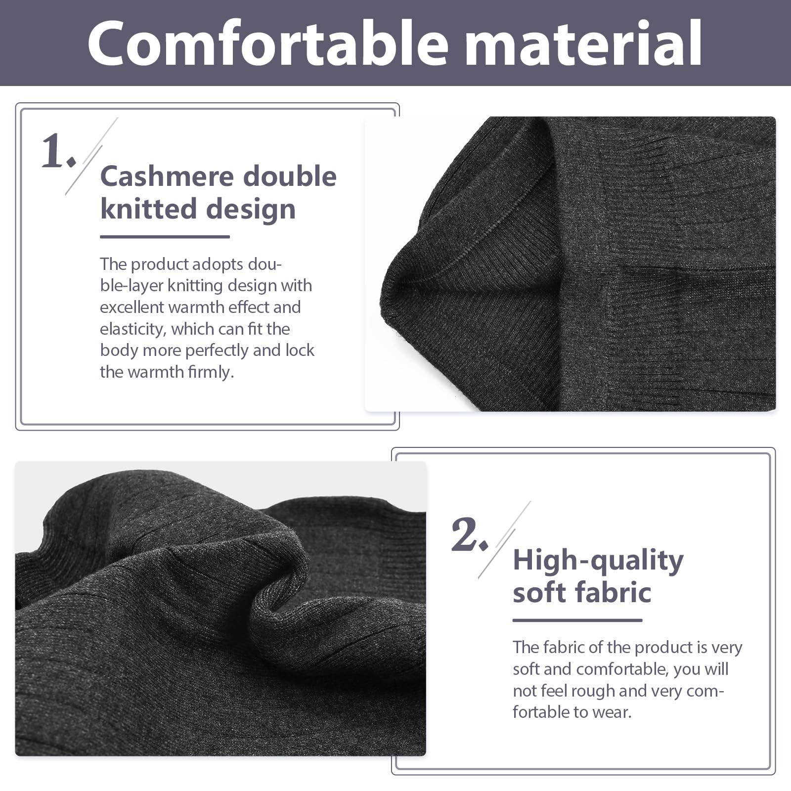 NAROSEBE Unisex Calentador de Cintura Faja Lumbar Calentador de Cintura de Cachemira Cinturón Lumbar Mujer Cinturón Invierno Calentado de Lana Cinturón de Punto (Gris oscuro)