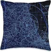 Chicago Pilot Air Traffic Control Airport Airspace CHI Map Throw Pillow