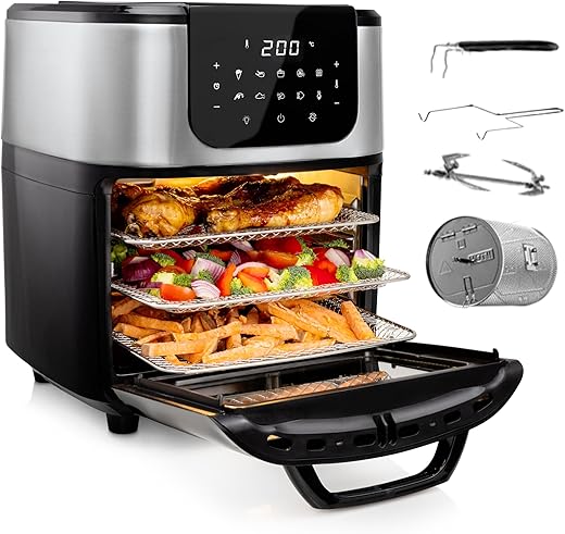 Princess Friggitrice ad Aria Forno Deluxe, 1800 W, 11 Litri, Schermo Tattile...