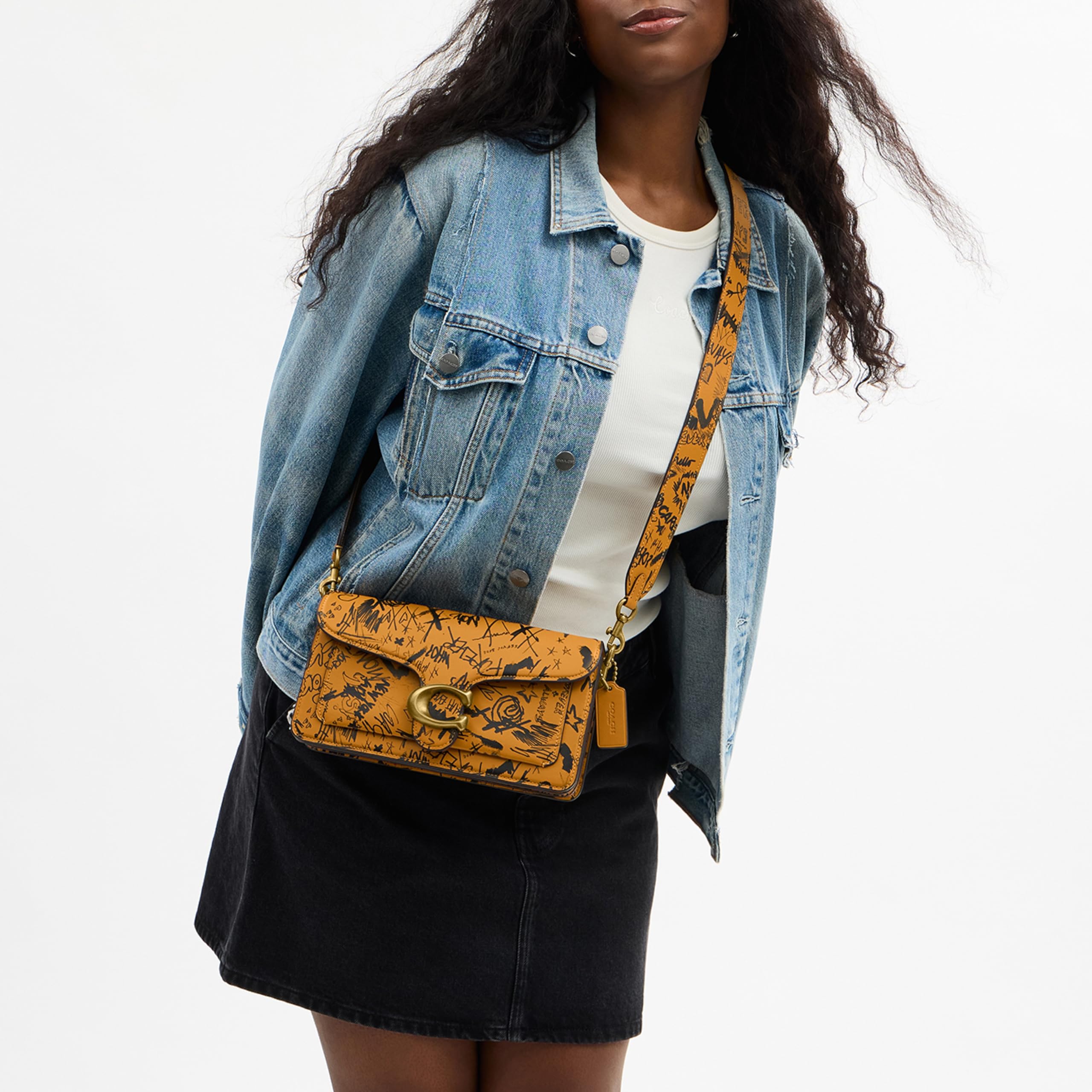 COACH Structured Tabby Shoulder Bag 26: 1z/Ochre Multi