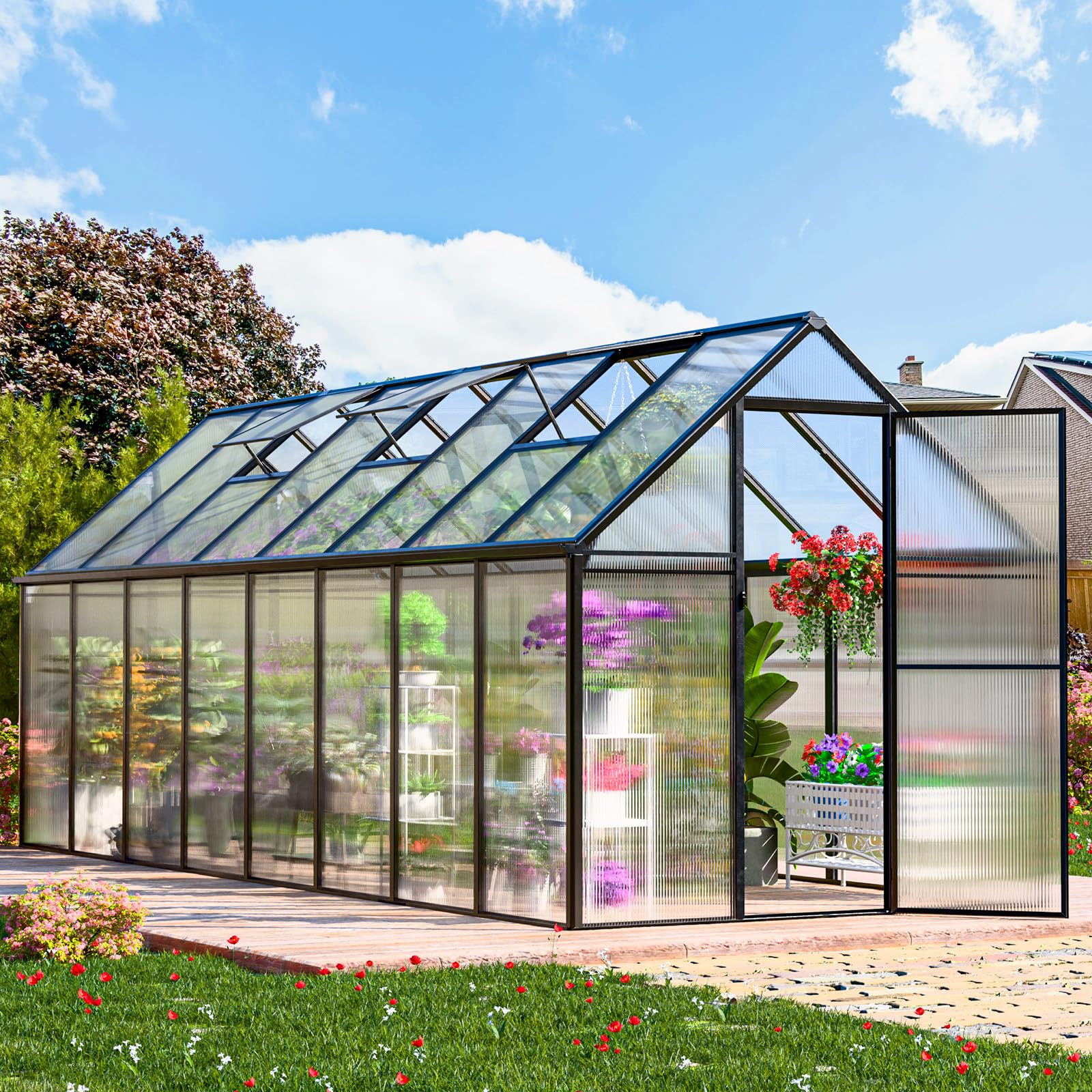 Amazon.com : CDCASA 6x16 FT Greenhouse for Outdoors, Large