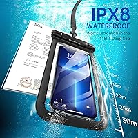 Vista 2 de SYNCWIRE Bolsa impermeable para teléfono [paquete de 2] - Funda universal IPX8 impermeable para teléfono con cordón compatible con iPhone