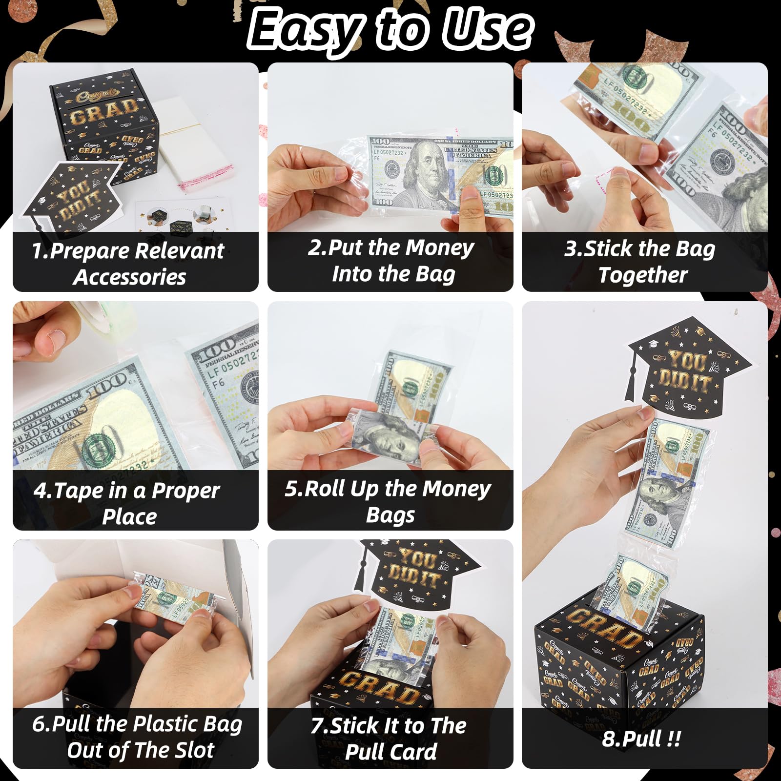 Snapklik.com : 2025 Graduation Money Box For Cash Gift Pull ...