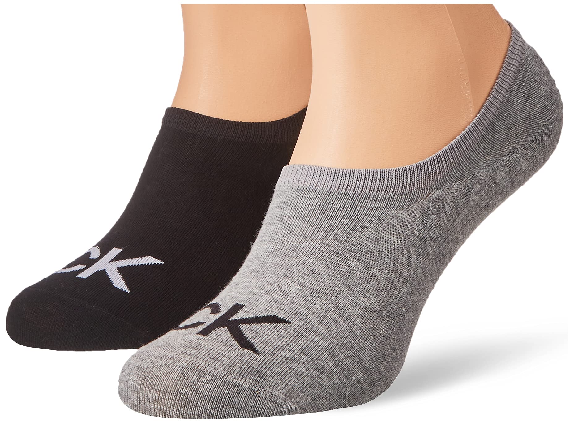 Calvin Klein - Trainer Socks Men - Mens Mid Grey Melange Socks - Mens Socks - Mens Trainer Socks - Invisible Socks Men - Mid Grey Melange