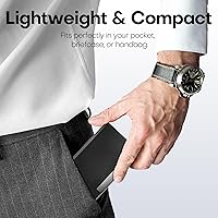 Vista 7 de Padike - Tarjetero profesional de cuero PU y acero inoxidable multitarjeta para hombres y mujeres. Estuche para tarjetas de crédito, carné de Negro