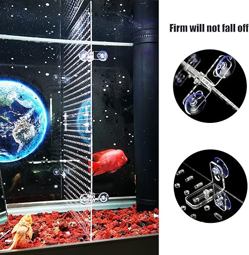 Miniatura 5 de Divisor de pecera transparente de 55 galones, divisor de acuario, tablero de aislamiento con ventosas