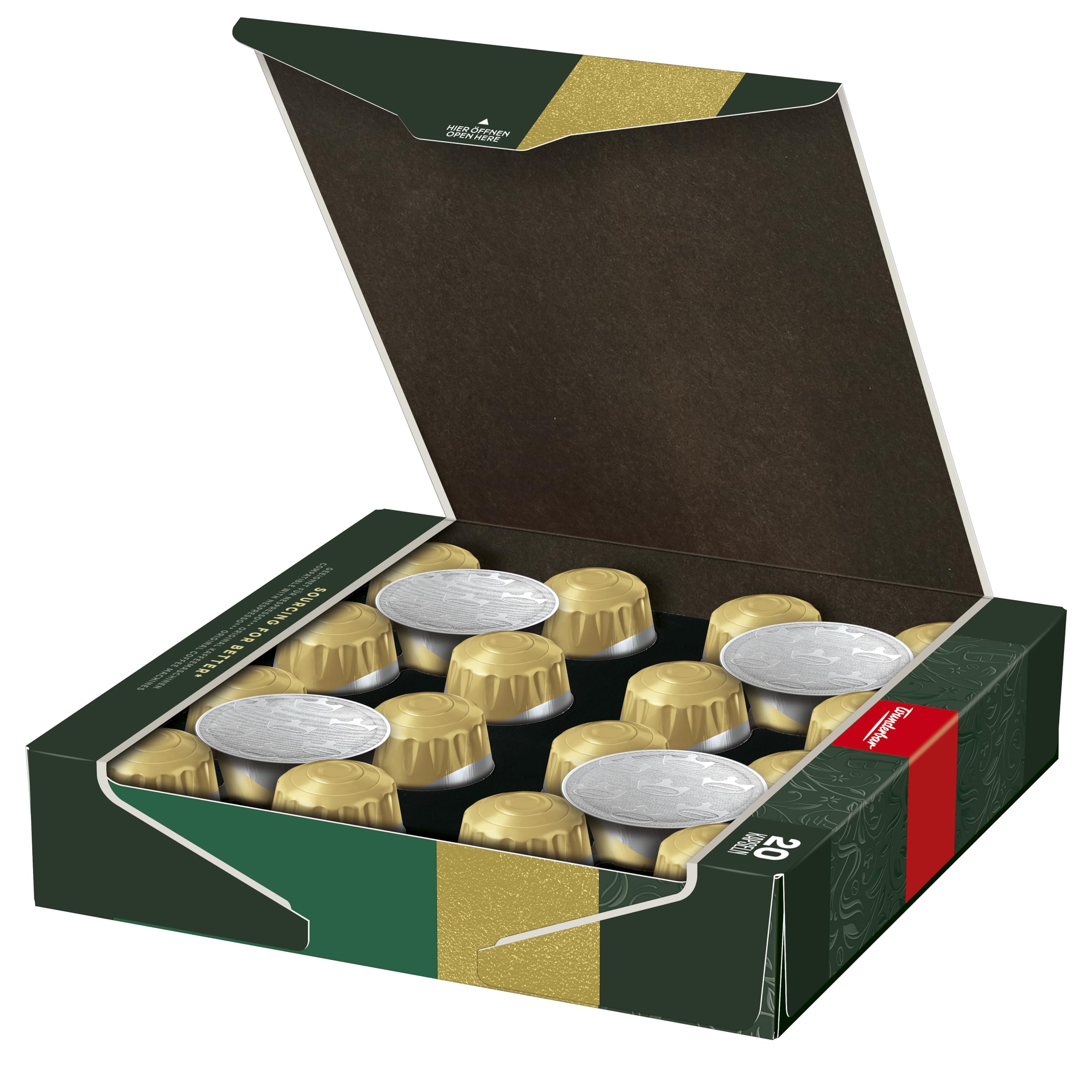 Jacobs Kaffeekapseln Krönung Crema, Intensität 6/12, 10 x 20 Getränke, Nespresso* kompatible Kaffee Kapseln, 200 Kapseln