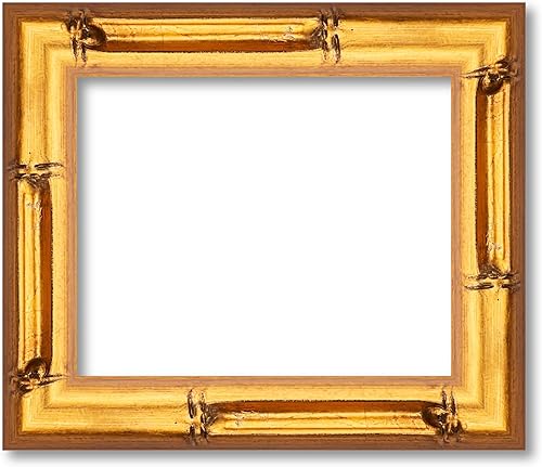 Miniatura 34 de Poster Palooza Marco de bambú dorado de 12 x 10 pulgadas de ancho, marco de madera maciza moldeado con plexiglás acrílico UV, respaldo de tablero