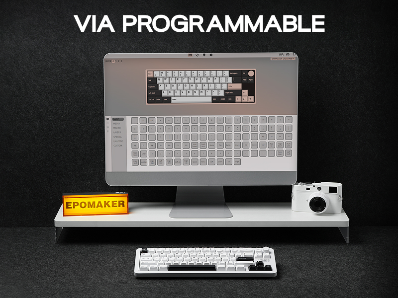 Amazon | EPOMAKER Galaxy68 QMK/VIA ワイヤレスメカニカルキーボード