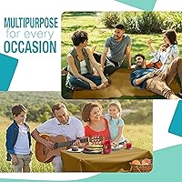 Vista 8 de Exquisito rollo de mantel de mesa de plástico dorado Party Solids 4 Pack 40" X 300' - Rollos de mantel de mesa de plástico desechables de calidad