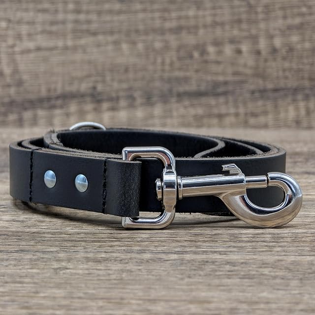 Foto 6 de 7 de Ashford Ridge Made in England Correa para Perro de Cuero de Granos - Negro Pequeño (1m)