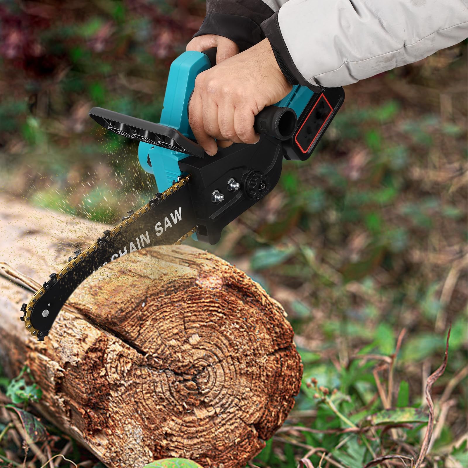 Motosierra eléctrica de 10 pulgadas, 1200 W, sin escobillas, sin escobillas, motosierra eléctrica para árboles de jardín, tijeras de podar, corte de madera, 3500 r/min