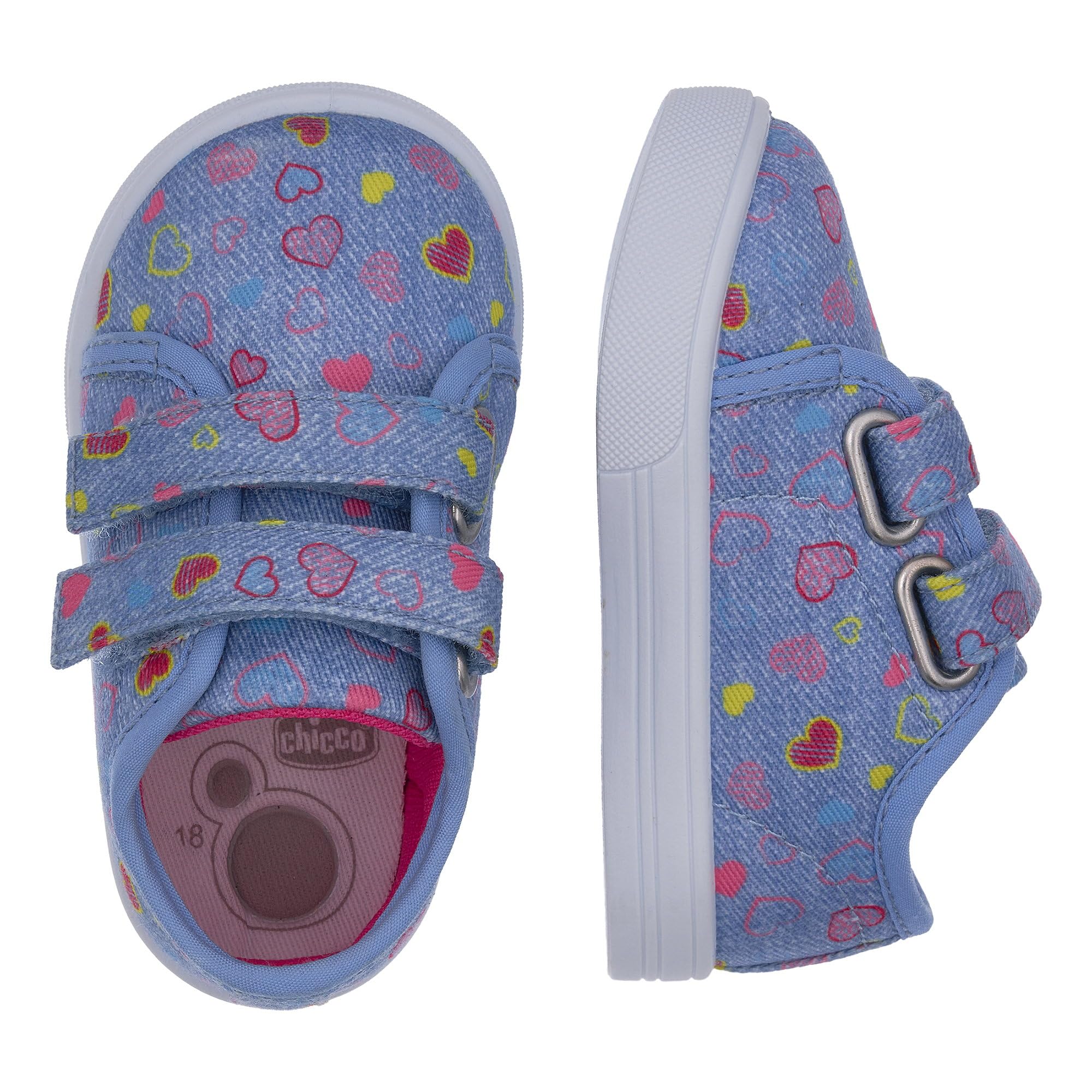 Chicco, Scarpe Bambina, Sneakers Bambina con Comoda Chiusura con Doppio Strappo, Designed in Italy