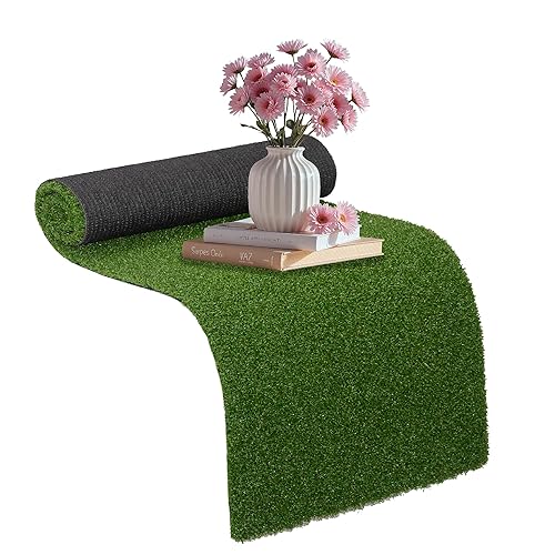 Artificial Grass Indoor Outdoor Table Runner 12 x 36 Inch,Waterproof
