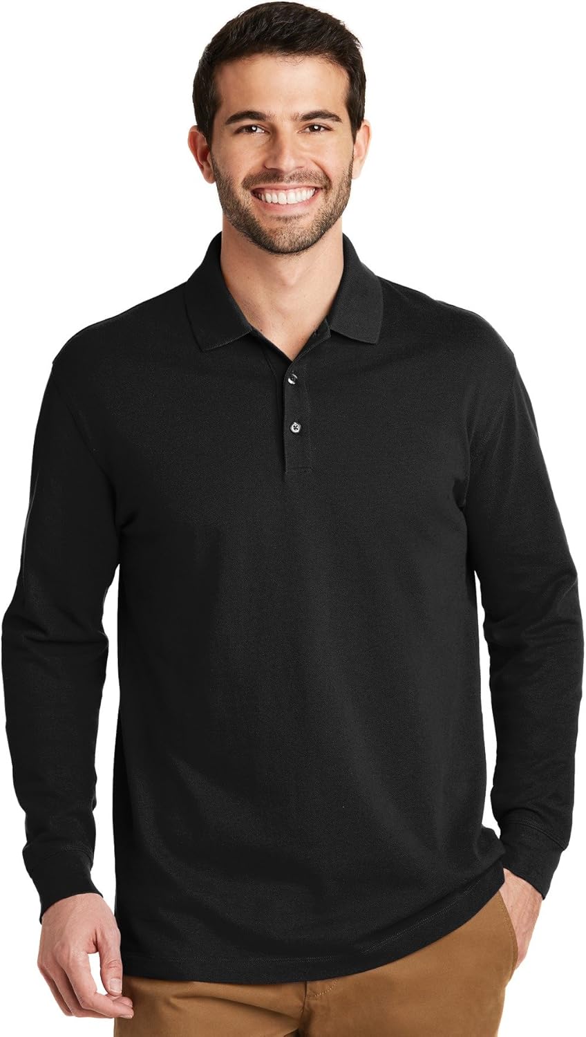 Port Authority EZCotton Long Sleeve Polo Shirt